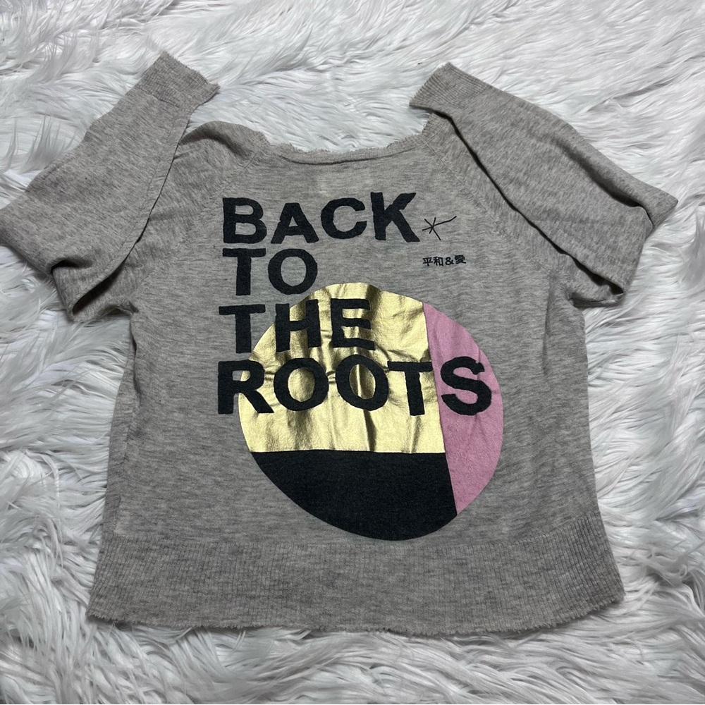 291 Venice 100% cashmere Gray Graphic Women's Sweater